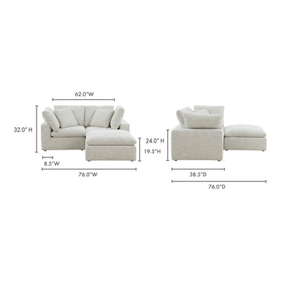 Terra Condo Nook Modular Sectional Coastside Sand by Moe's Home