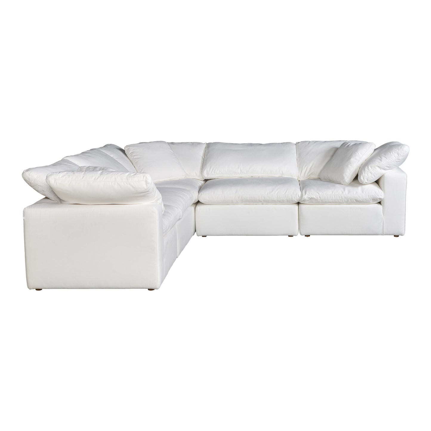 Terra Condo Classic L-Shaped Modular Sectional Cream White by Moe's Home