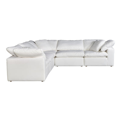 Terra Condo Classic L-Shaped Modular Sectional Cream White by Moe's Home