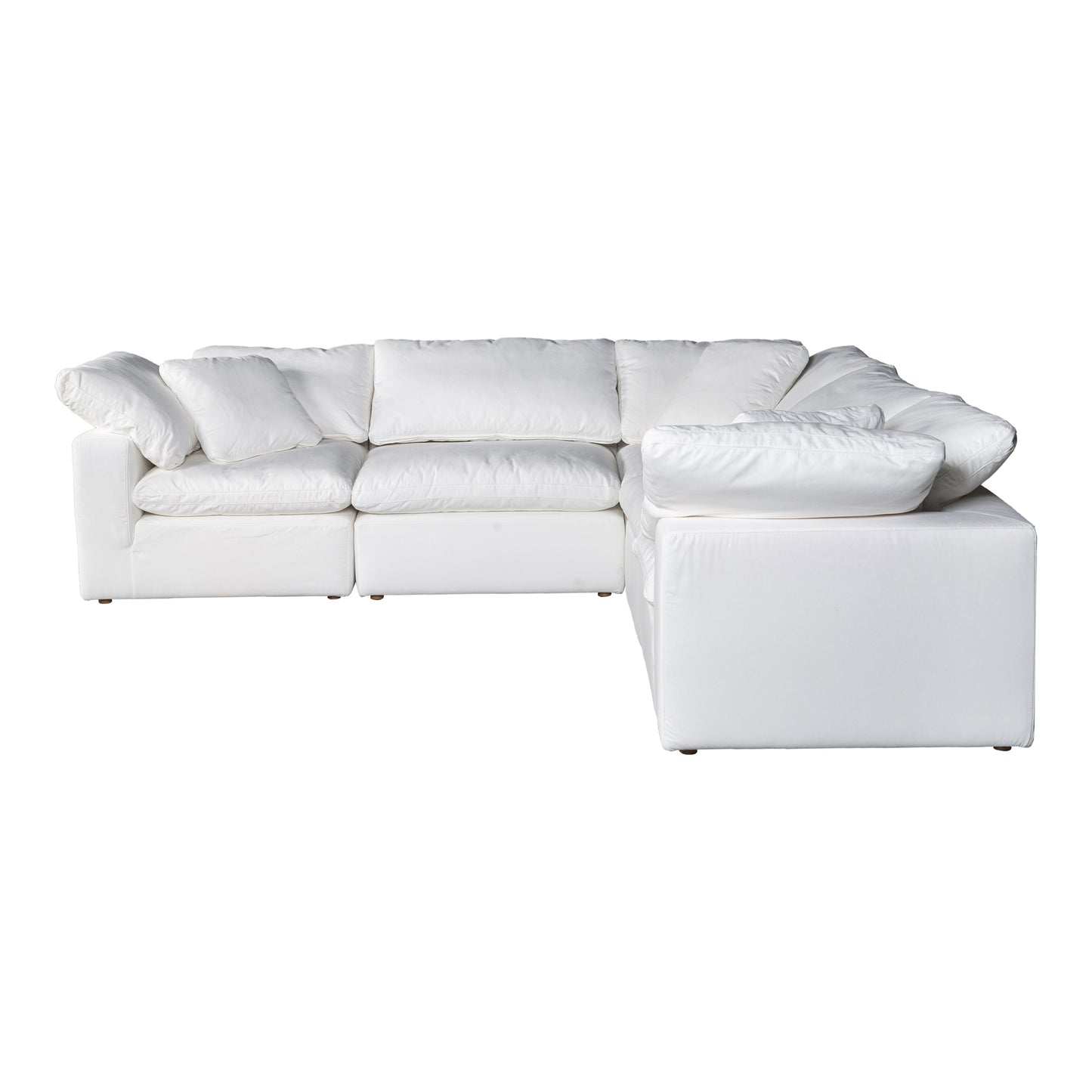 Terra Condo Classic L-Shaped Modular Sectional Cream White by Moe's Home