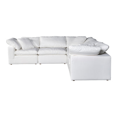 Terra Condo Classic L-Shaped Modular Sectional Cream White by Moe's Home