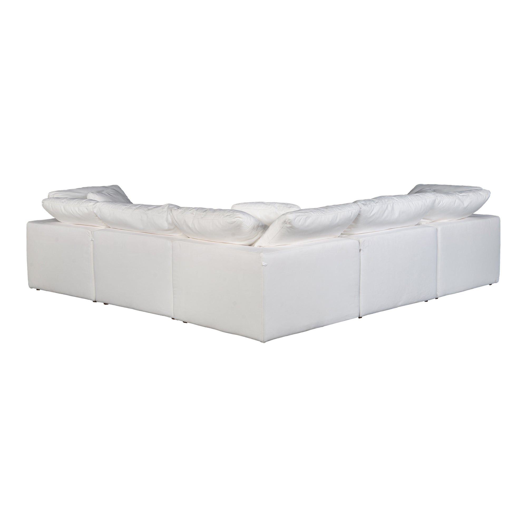 Terra Condo Classic L-Shaped Modular Sectional Cream White