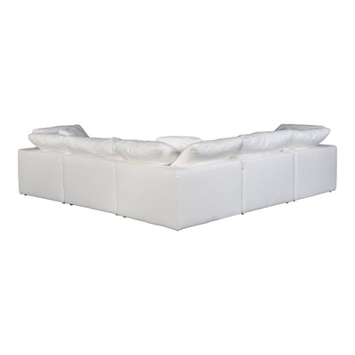Terra Condo Classic L-Shaped Modular Sectional Cream White by Moe's Home