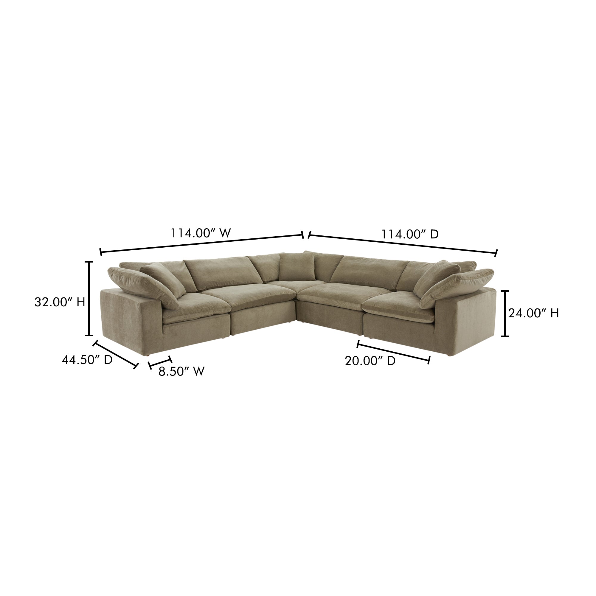 Terra Classic L-Shaped Modular Sectional Desert Sage