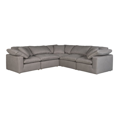 Terra Condo Classic L-Shaped Modular Sectional Light Grey | Grey