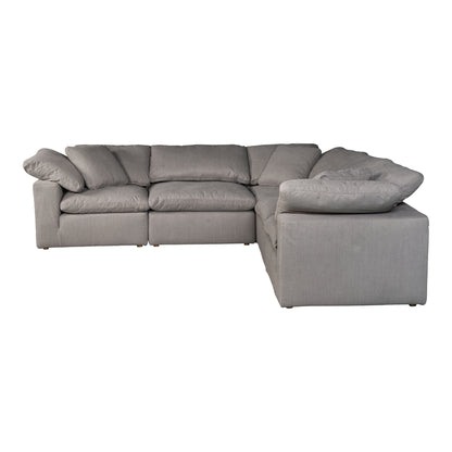 Terra Condo Classic L-Shaped Modular Sectional Light Grey