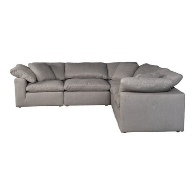 Terra Condo Classic L-Shaped Modular Sectional Light Grey by Moe's Home