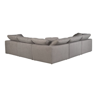Terra Condo Classic L-Shaped Modular Sectional Light Grey by Moe's Home