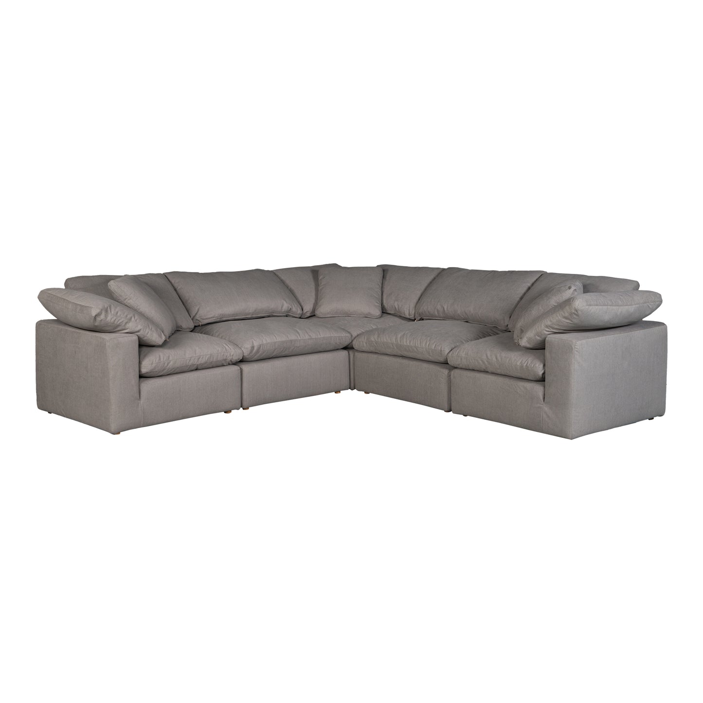 Terra Condo Classic L Shaped Modular Sectional Light Grey | Grey