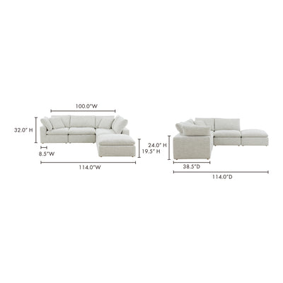 Terra Condo Dream Modular Sectional Coastside Sand by Moe's Home