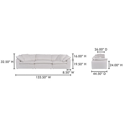 Clay Modular Sofa Cream Cream White