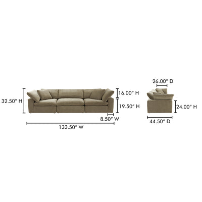Clay Modular Sofa Desert Sage by Moe's Home