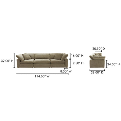 Terra Modular Sofa Desert Sage by Moe's Home