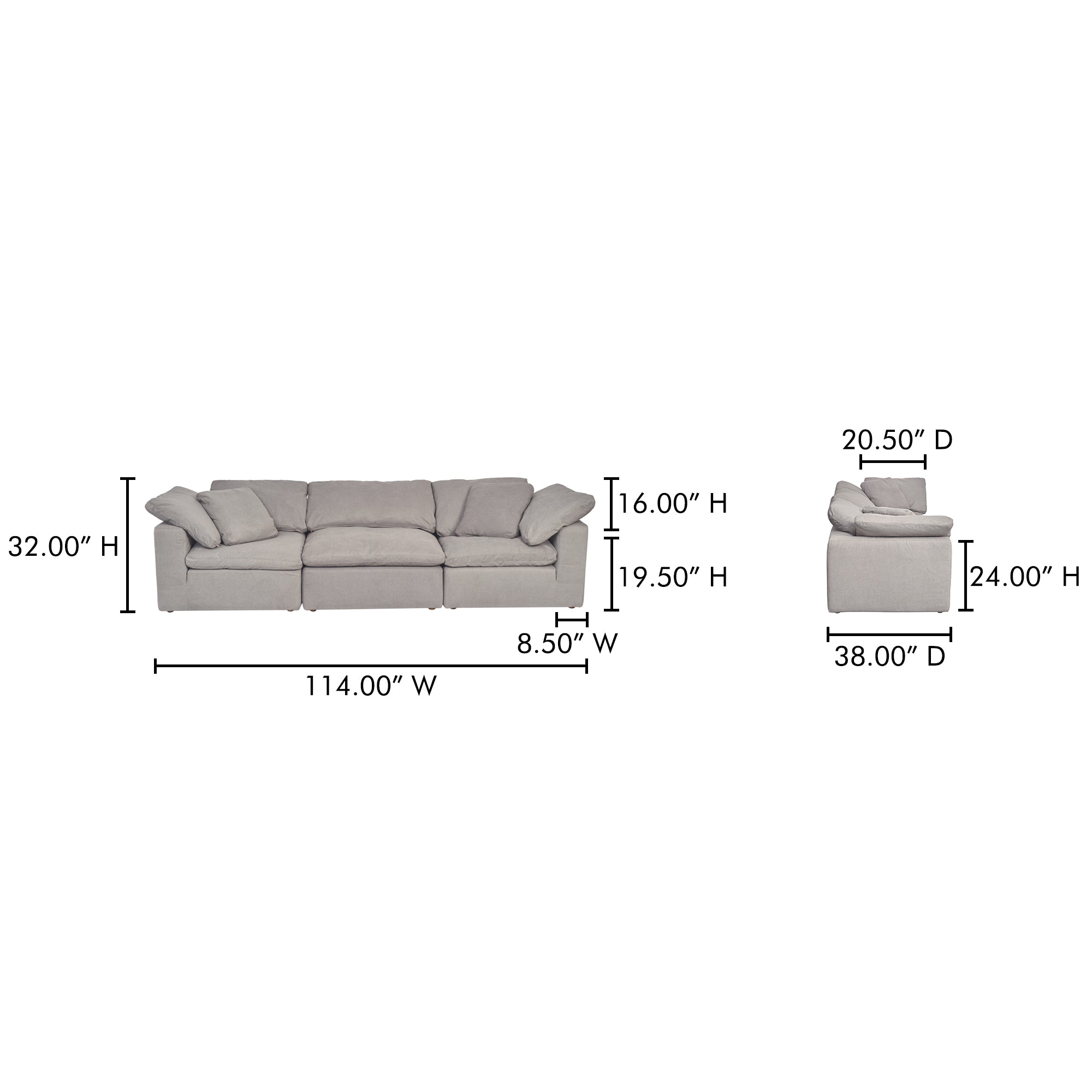 Terra Modular Sofa Light Grey