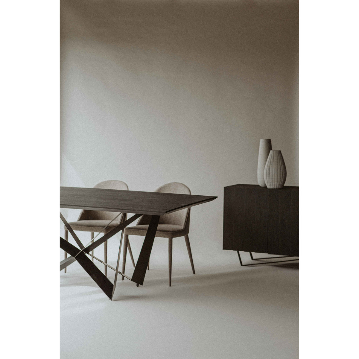 Burton Dining Chair Light Grey - Set Of Two by Moe's Home