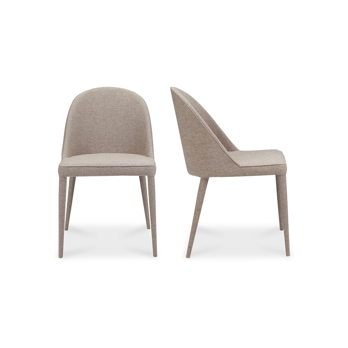Burton Dining Chair Light Grey - Set Of Two by Moe's Home