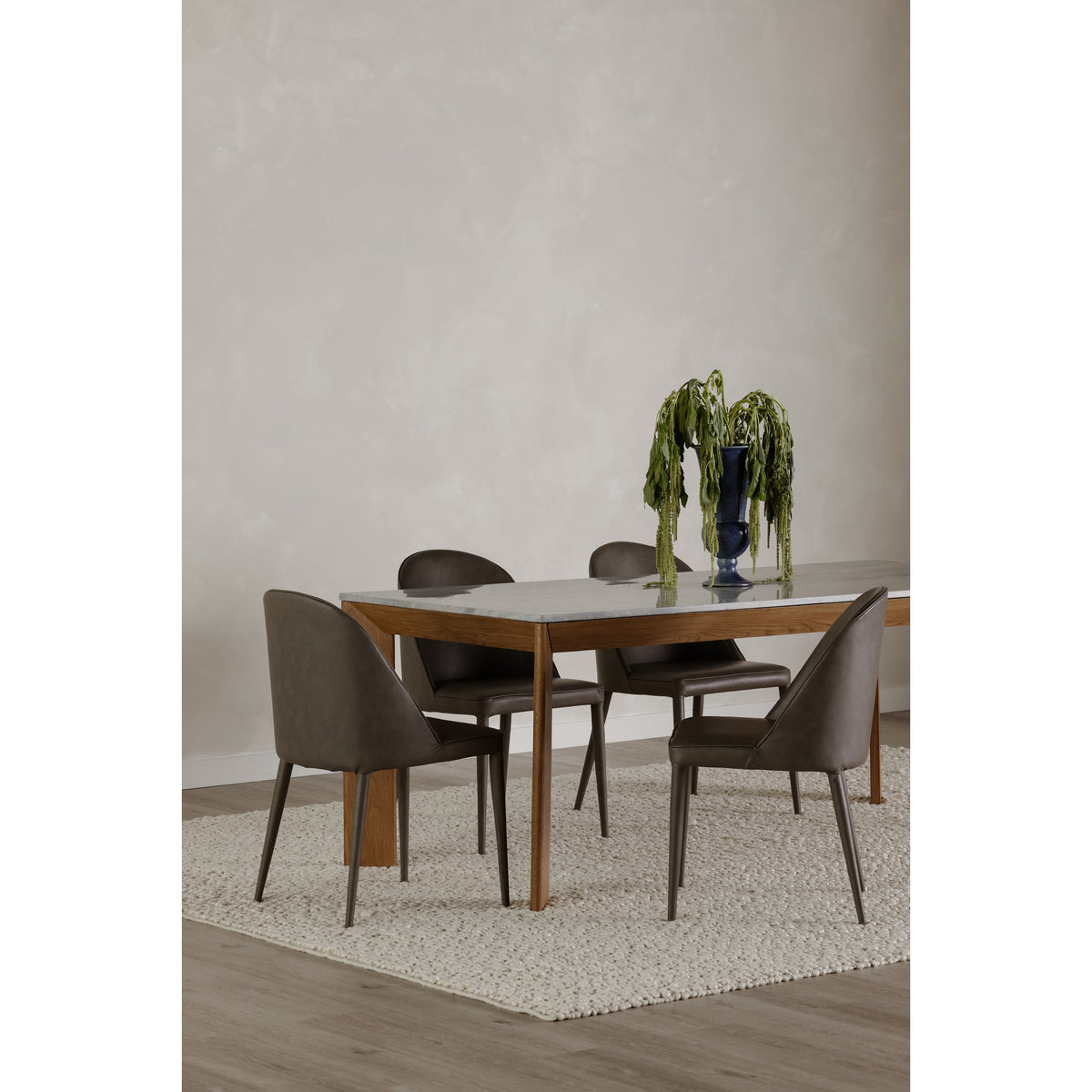 Burton Dining Chair Grey Vegan Leather - Set Of Two by Moe's Home