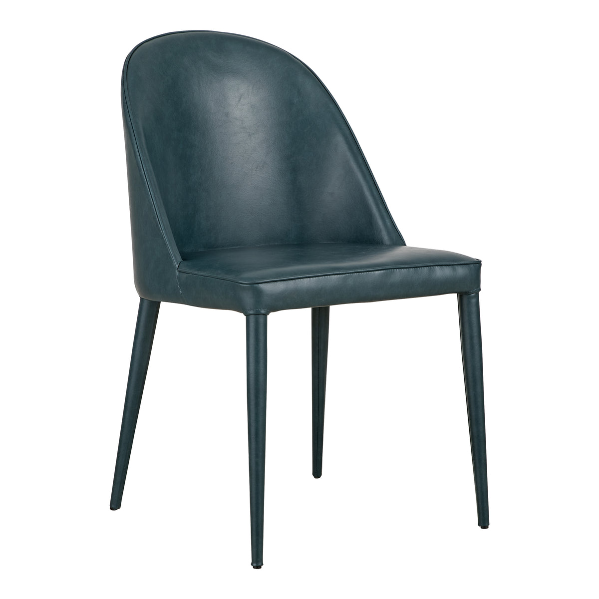 Burton Dining Chair Dark Teal Vegan Leather - Set Of Two by Moe's Home