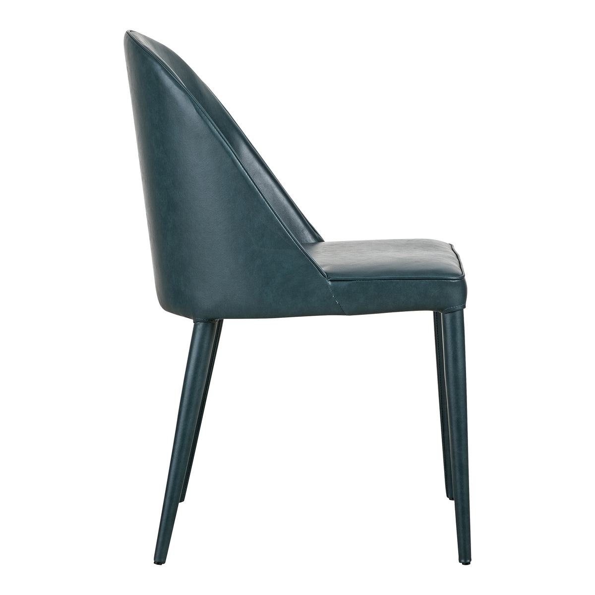 Burton Dining Chair Dark Teal Vegan Leather - Set Of Two by Moe's Home
