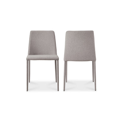 Nora Fabric Dining Chair Light Grey - Set Of Two