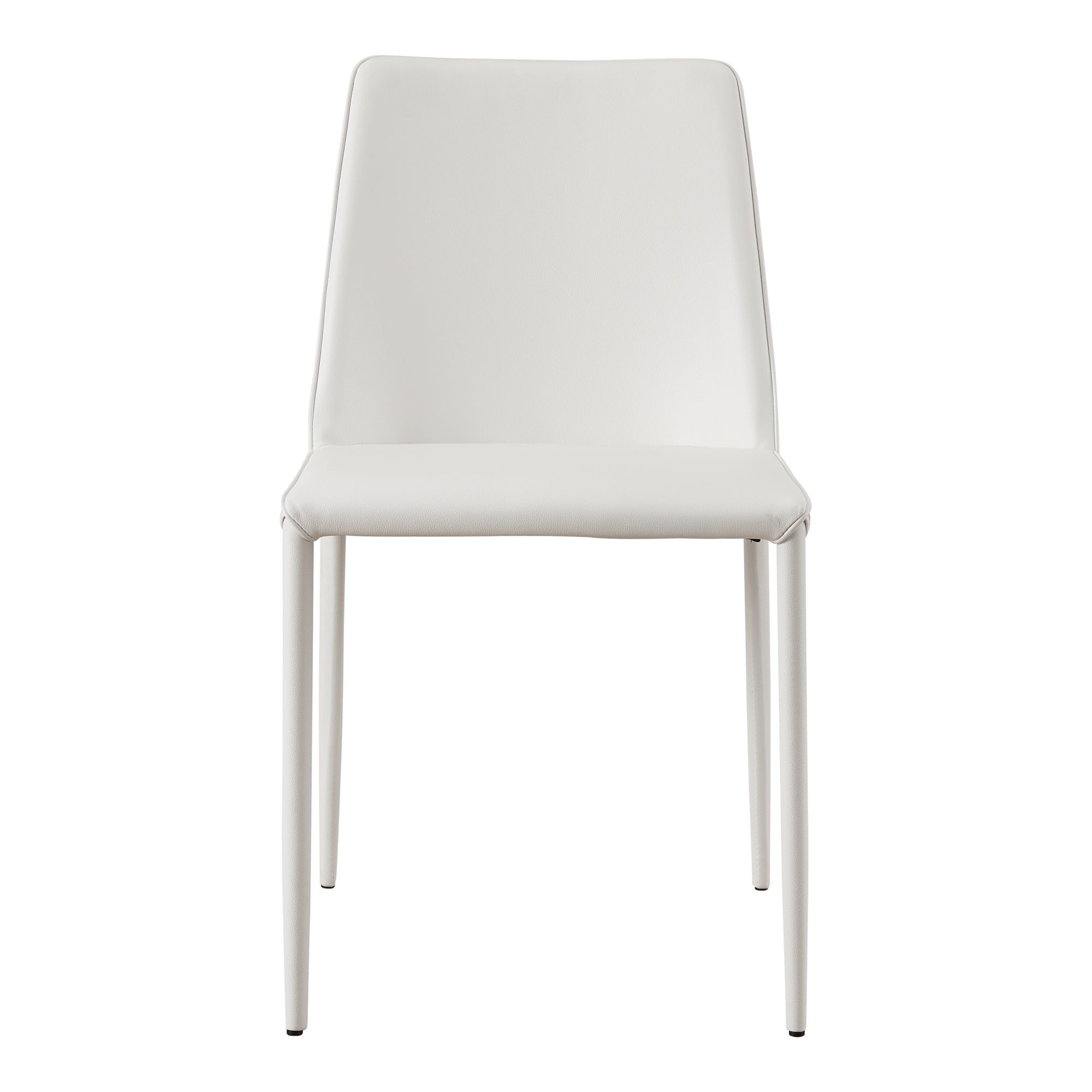 Nora Dining Chair White Vegan Leather - Set Of Two