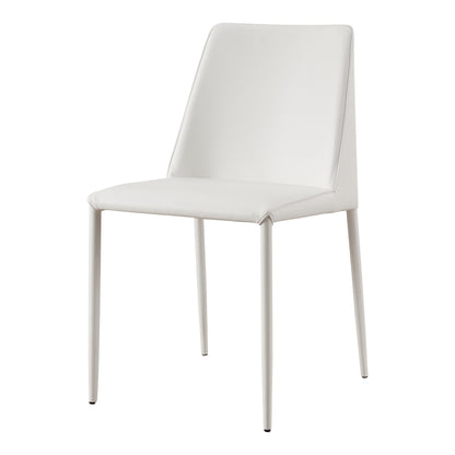 Nora Dining Chair White Vegan Leather - Set Of Two