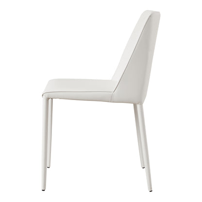 Nora Dining Chair White Vegan Leather - Set Of Two