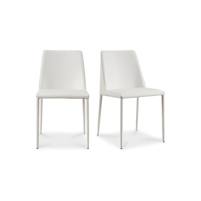 Nora Dining Chair White Vegan Leather - Set Of Two by Moe's Home