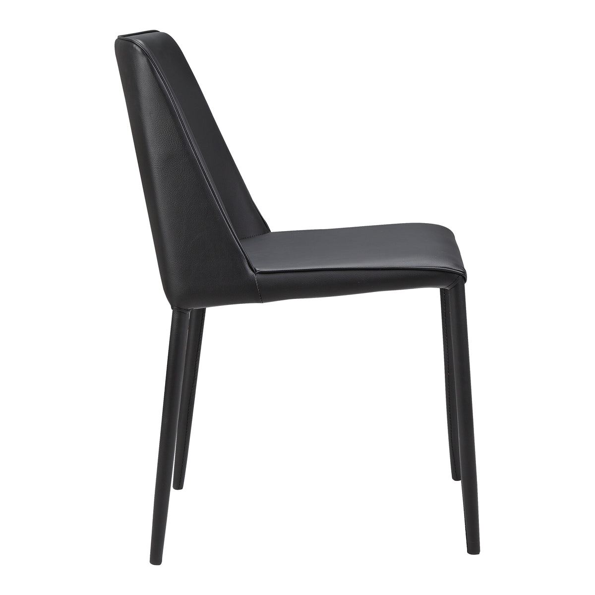 Nora Dining Chair Black Vegan Leather - Set Of Two by Moe's Home