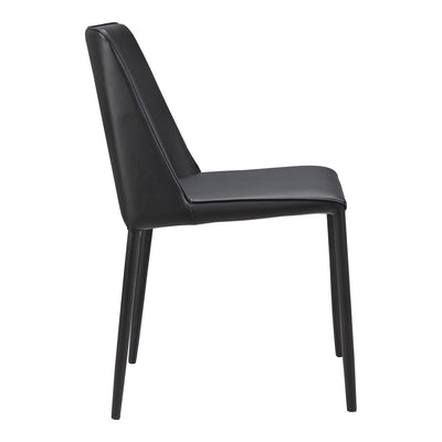 Nora Dining Chair Black Vegan Leather - Set Of Two by Moe's Home