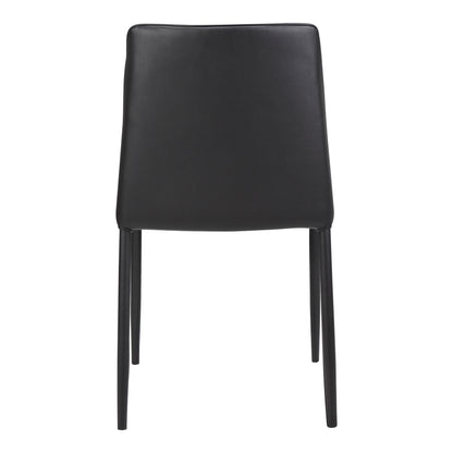 Nora Dining Chair Black Vegan Leather - Set Of Two