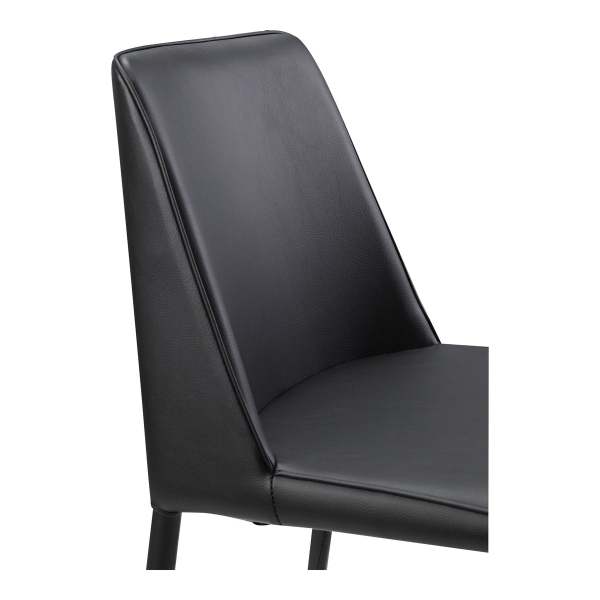Nora Dining Chair Black Vegan Leather - Set Of Two by Moe's Home