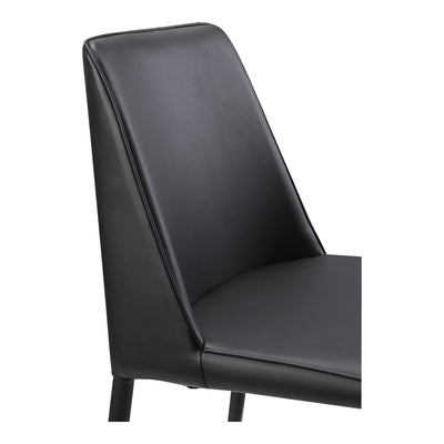 Nora Dining Chair Black Vegan Leather - Set Of Two by Moe's Home