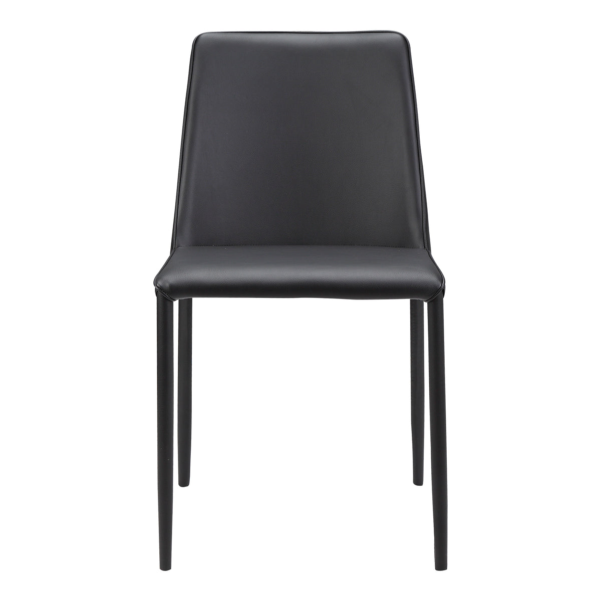Nora Dining Chair Black Vegan Leather - Set Of Two by Moe's Home