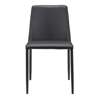 Nora Dining Chair Black Vegan Leather - Set Of Two by Moe's Home