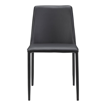 Nora Dining Chair Black Vegan Leather - Set Of Two