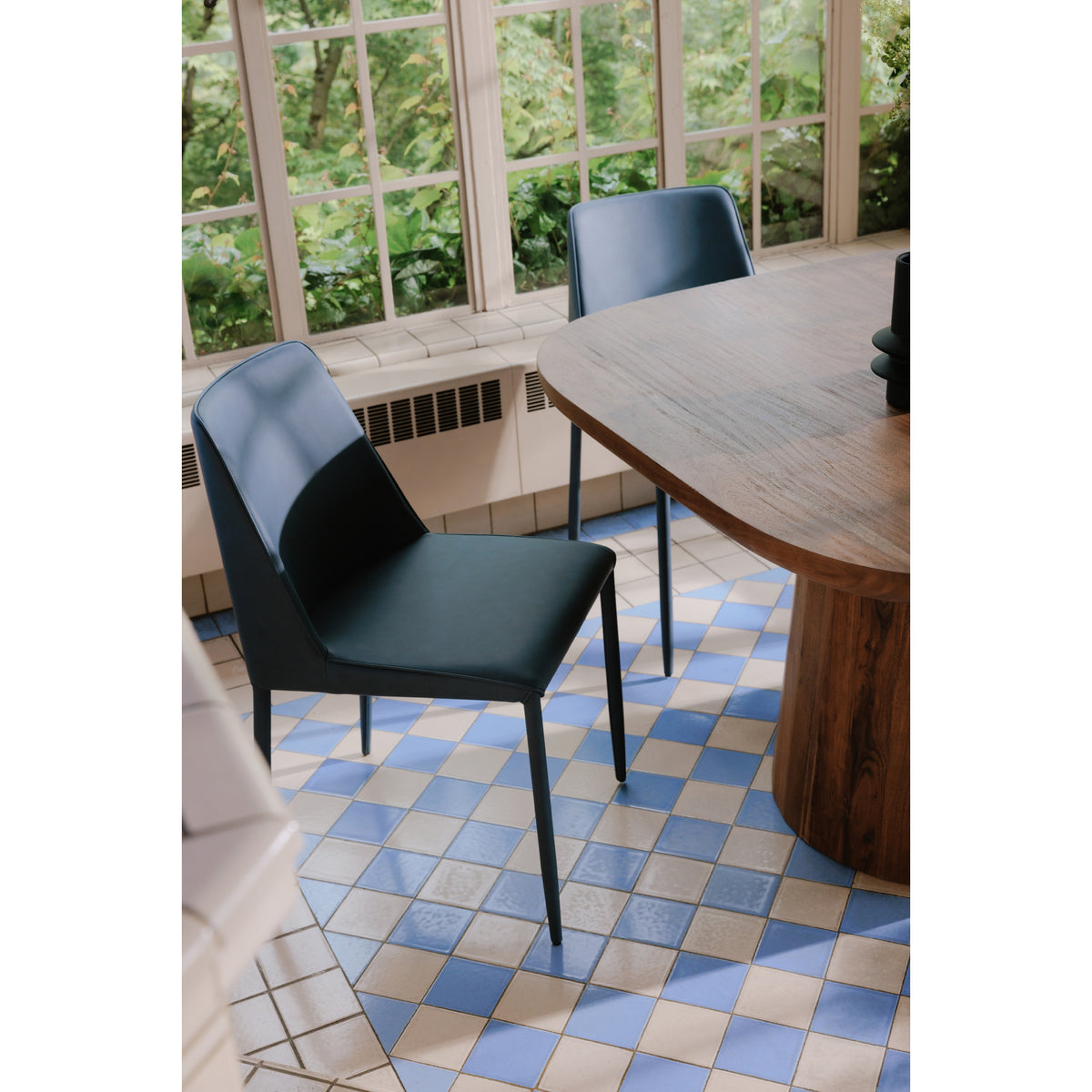 Nora Dining Chair Ocean Cavern Grey Vegan Leather - Set Of Two by Moe's Home
