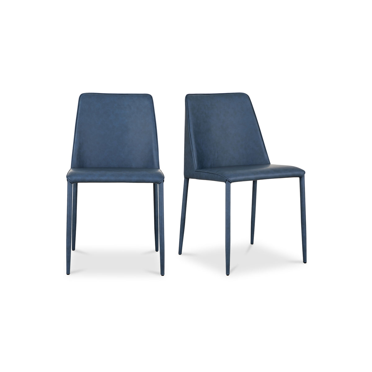 Nora Dining Chair Ocean Cavern Grey Vegan Leather   Set Of Two | Grey