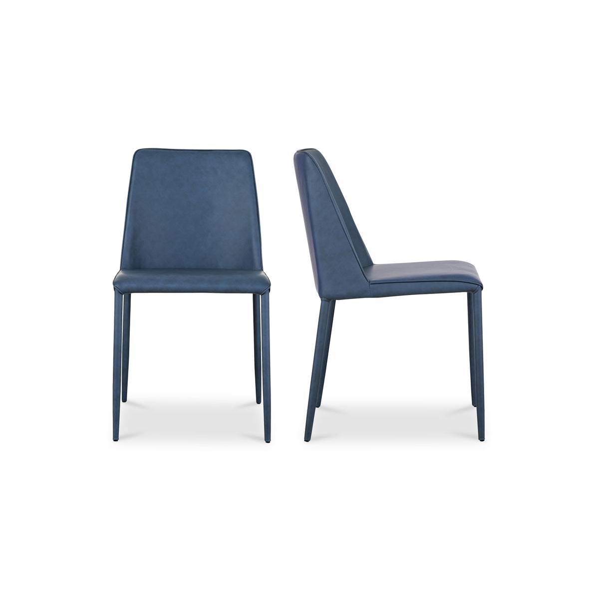 Nora Dining Chair Ocean Cavern Grey Vegan Leather - Set Of Two by Moe's Home