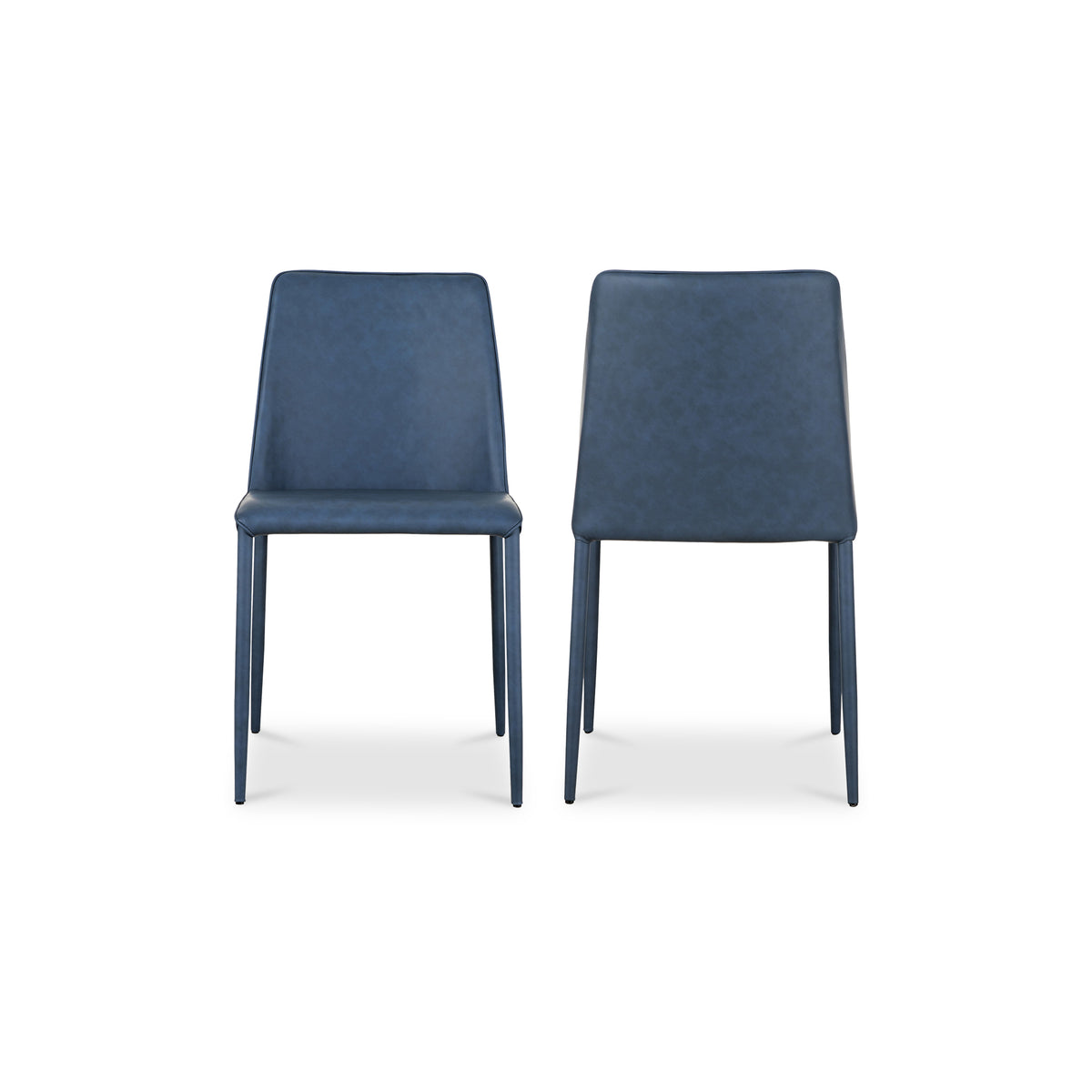 Nora Dining Chair Ocean Cavern Grey Vegan Leather - Set Of Two by Moe's Home