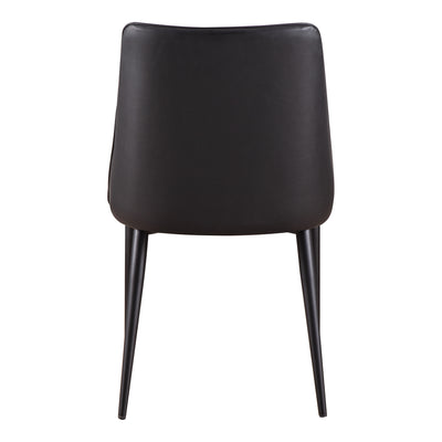 Lula Dining Chair Black Vegan Leather - Set Of Two by Moe's Home