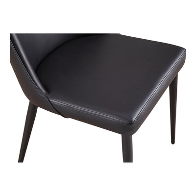 Lula Dining Chair Black Vegan Leather - Set Of Two by Moe's Home