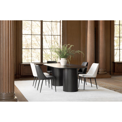 Lula Dining Chair Black Vegan Leather - Set Of Two