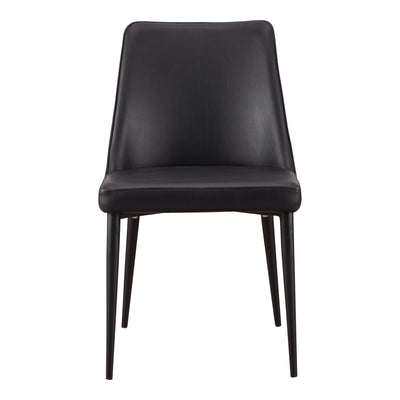 Lula Dining Chair Black Vegan Leather - Set Of Two by Moe's Home
