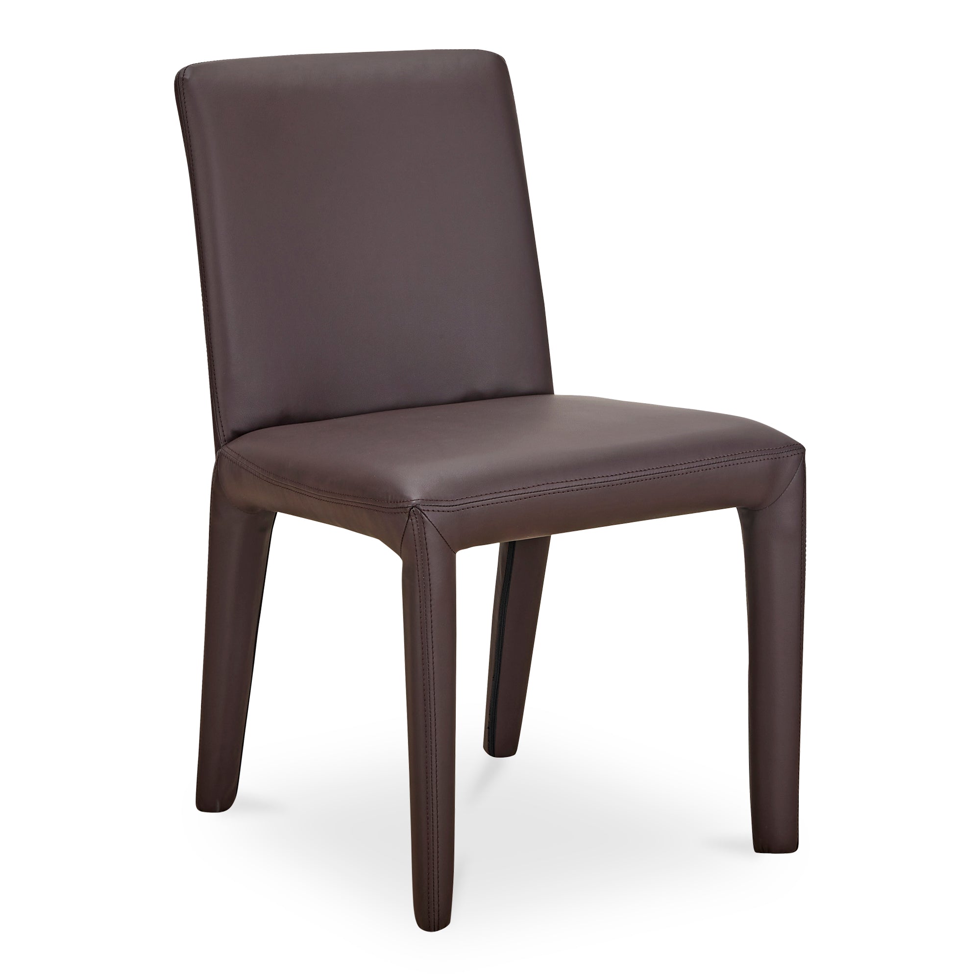 Monte Dining Chair Dark Brown Vegan Leather - Set Of Two