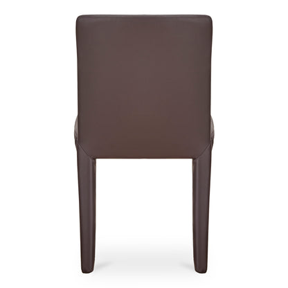 Monte Dining Chair Dark Brown Vegan Leather - Set Of Two