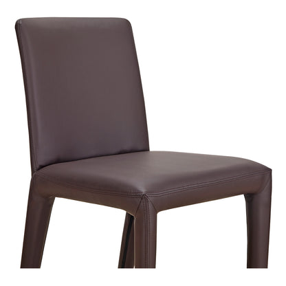 Monte Dining Chair Dark Brown Vegan Leather - Set Of Two