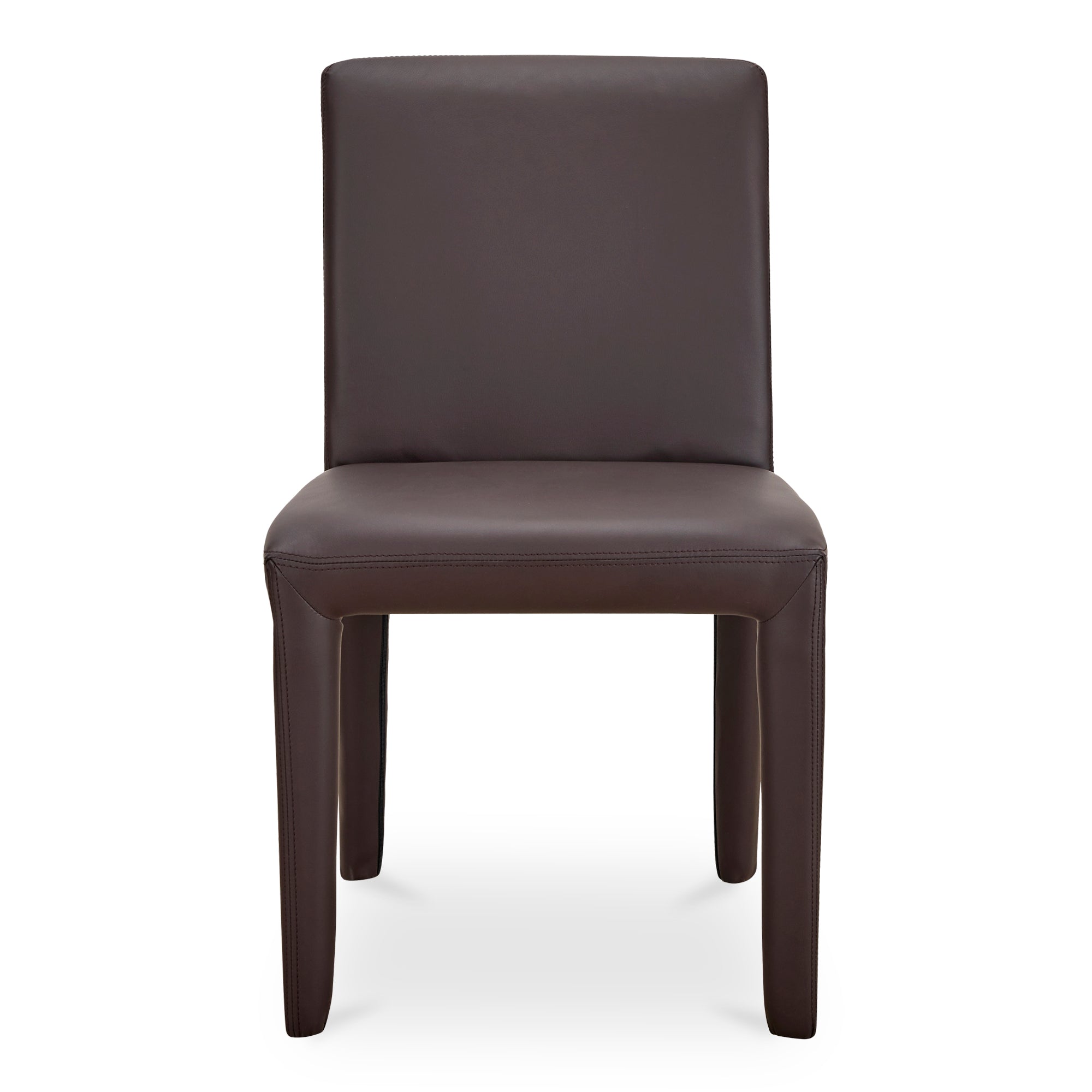 Monte Dining Chair Dark Brown Vegan Leather - Set Of Two