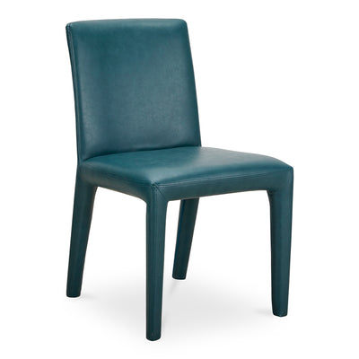 Monte Dining Chair Teal Vegan Leather - Set Of Two by Moe's Home
