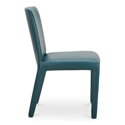 Monte Dining Chair Teal Vegan Leather - Set Of Two by Moe's Home